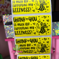 Image 1 of Thank You For Supporting My BZZZNESS! Stickers 