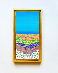 Image 1 of Field of Dreams - Hand painted Floral Art - 6x12"; Framed