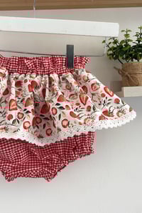 Image 2 of Strawberry peplum bloomers 