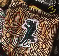 Image 3 of Leopard print panther patch large shoulder bag