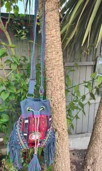 Image 8 of Evie Bag - navy and red dets