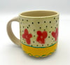 Flower Mug w Polka Dots 