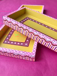 Image 1 of Set of two painted wood trays