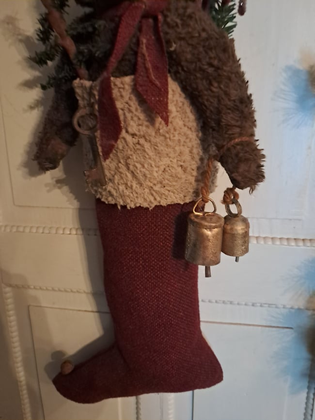 #8.....Olde Thyme Christmas Bear Stocking- Sue Corlett design!!