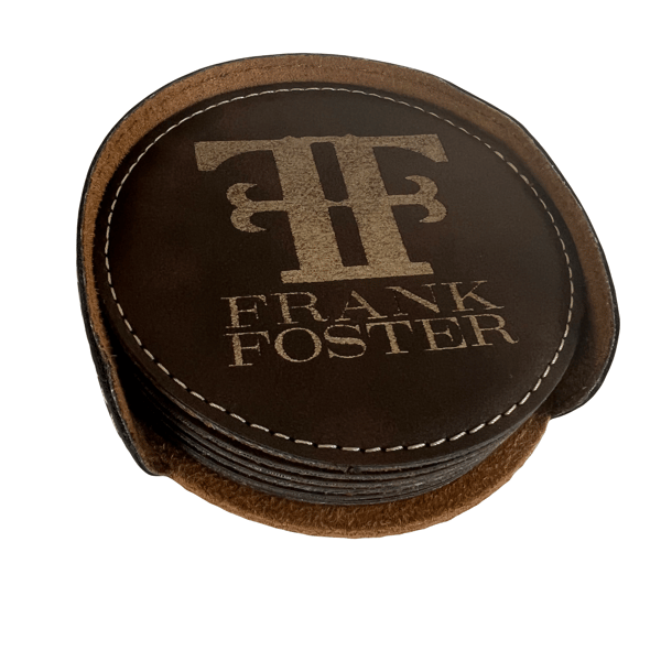 Image of FF Logo Leather Coasters