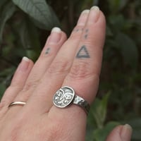Image 2 of Silver moon face ring