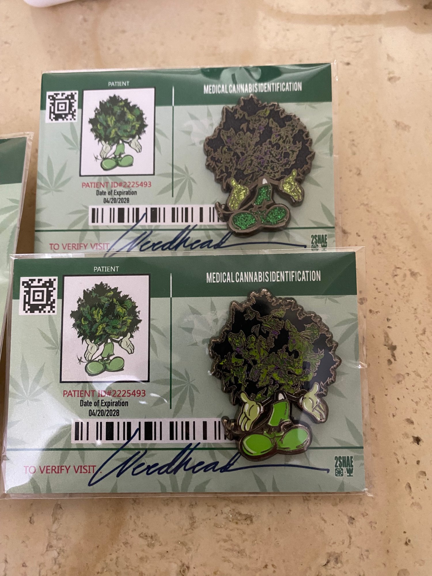 Image of Small(1.5”x1.5”)Weedhead Hat Pin 