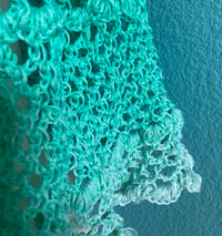Image 4 of Aqua Crochet Lace Poncho