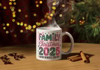 Image 2 of 2025 Family Christmas Pink design Mugs
