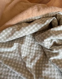 COUVERTURE GRAND FORMAT VICHY VERT SAUGE