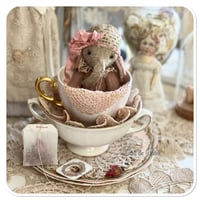 Image 6 of Rose Petal a beige and dusty pink Handmade teacup elephant