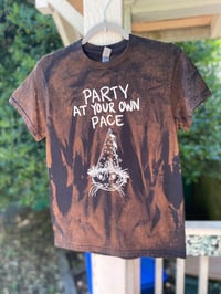Image 1 of SMALL Party At Your Own Pace Bleach Dye Shirt H35