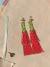 Tango dress Red & lime