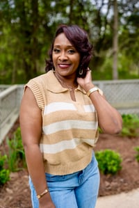 Image 1 of Lightweight Polo Sweater Vest