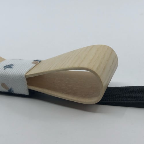 Image of Noeud Papillon En Bois - Frêne / Champignons