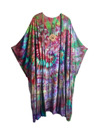 Image 5 of M Woven Long Kimono in Bright Spiral Ice Dye