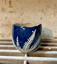 Image 1 of Small Pinched Planter - midnight blue