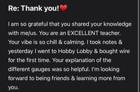 Image 7 of Beginner Wire Wrapping Class PowerPoint + Video Recording