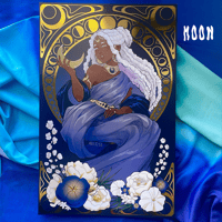 Image 2 of Moon & Star Gold Foil Large Prints