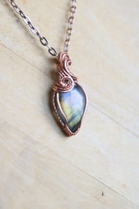 Image 4 of Copper x Sunset Yellow Labradorite Pendant