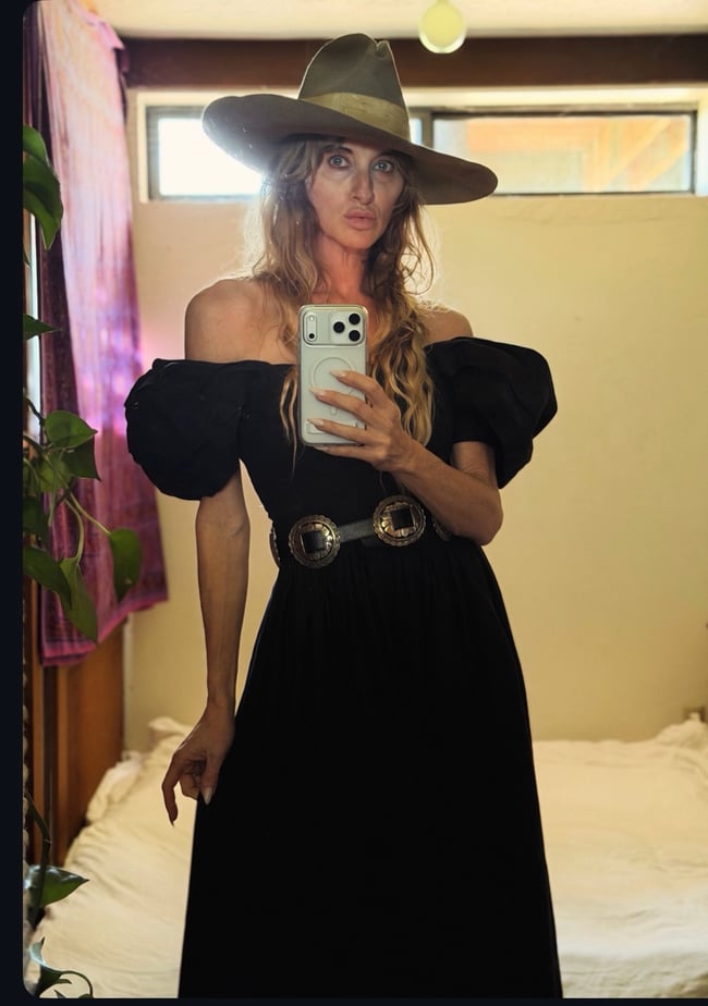 1970s Laura Ashley black off shoulder fit flare dress full skirt bo peep