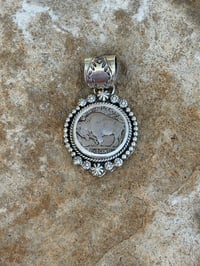 Buffalo Nickel Diamond Stamp Bail