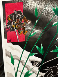 Image 4 of A2 original painting, Shinobi in the snow. 