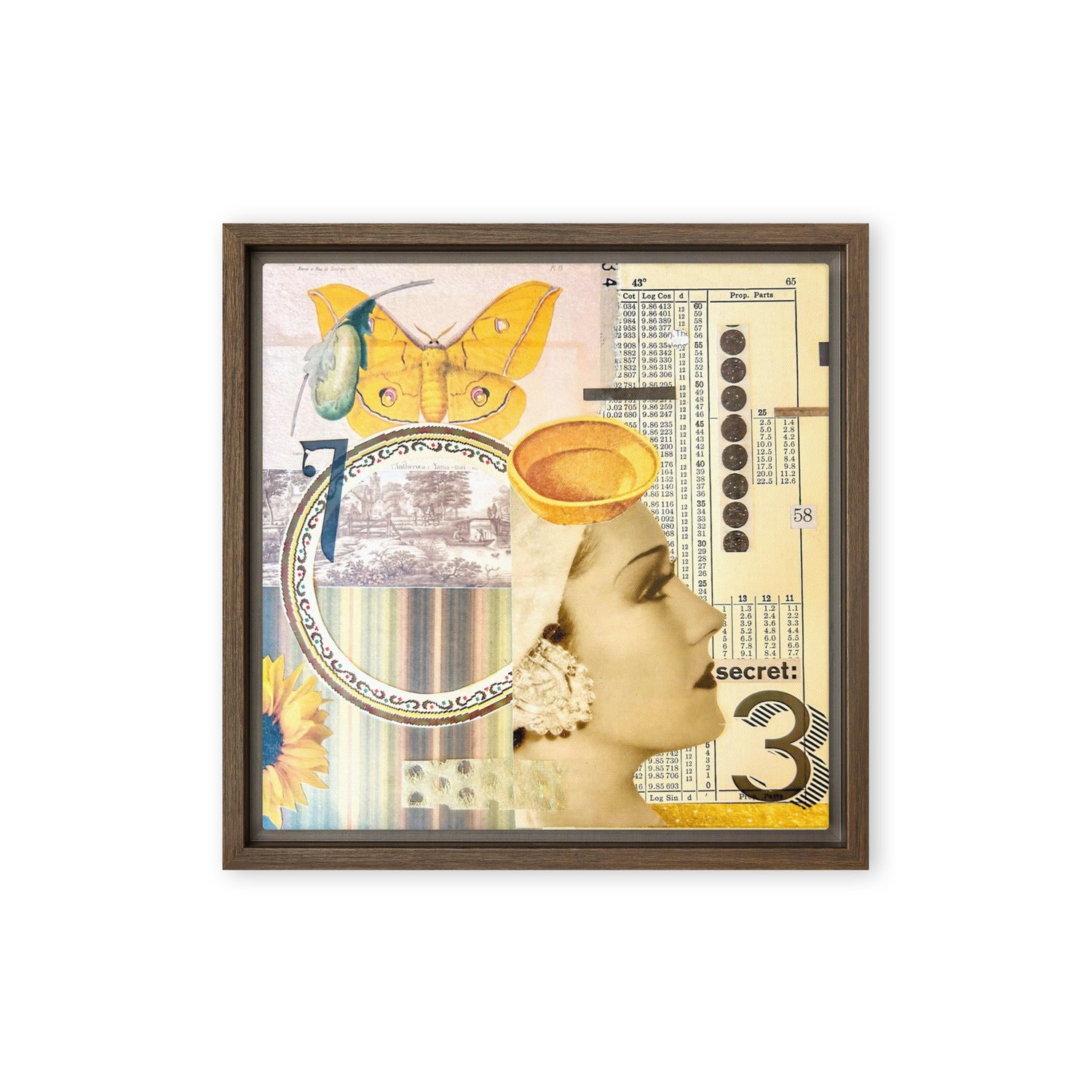 Image of FREE SHIPPING - The Secret Language of Numbers - 12x12 - Framed Canvas