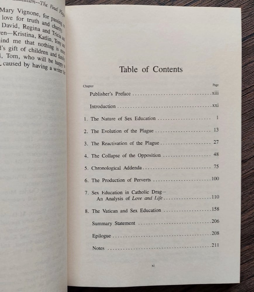 Sex Education: The Final Plague, by Randy Engel