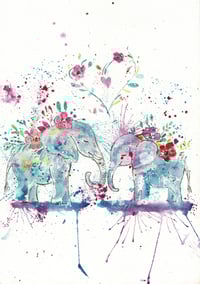 love elephants print or canvas
