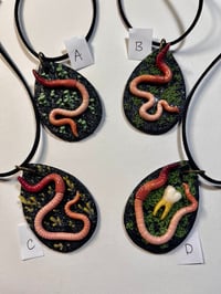 Image 3 of Worm Ornaments on Wood