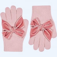 Image 1 of Velvet bow gloves 