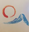 Ensō sings to snowy cap 