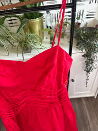 Image 2 of Red cotton dress
