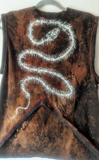 Image 2 of Hand-painted serpent skeleton distressed top