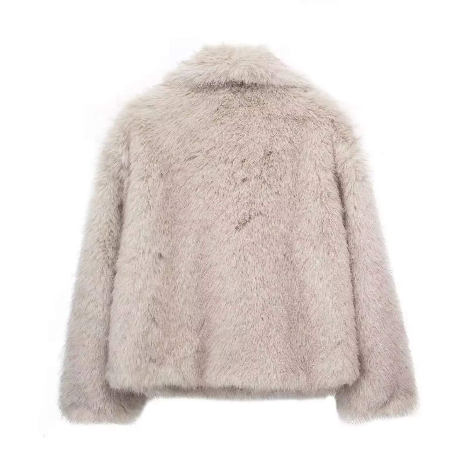 新品未使用タグ付き  Faux Fur Coat ecru M ZARA NEW WOMAN SHORT ZW COLLECTION FAUX FUR JACKET TAUPE