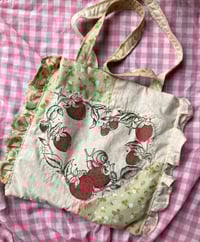 Image 1 of strawberries! handmade tote