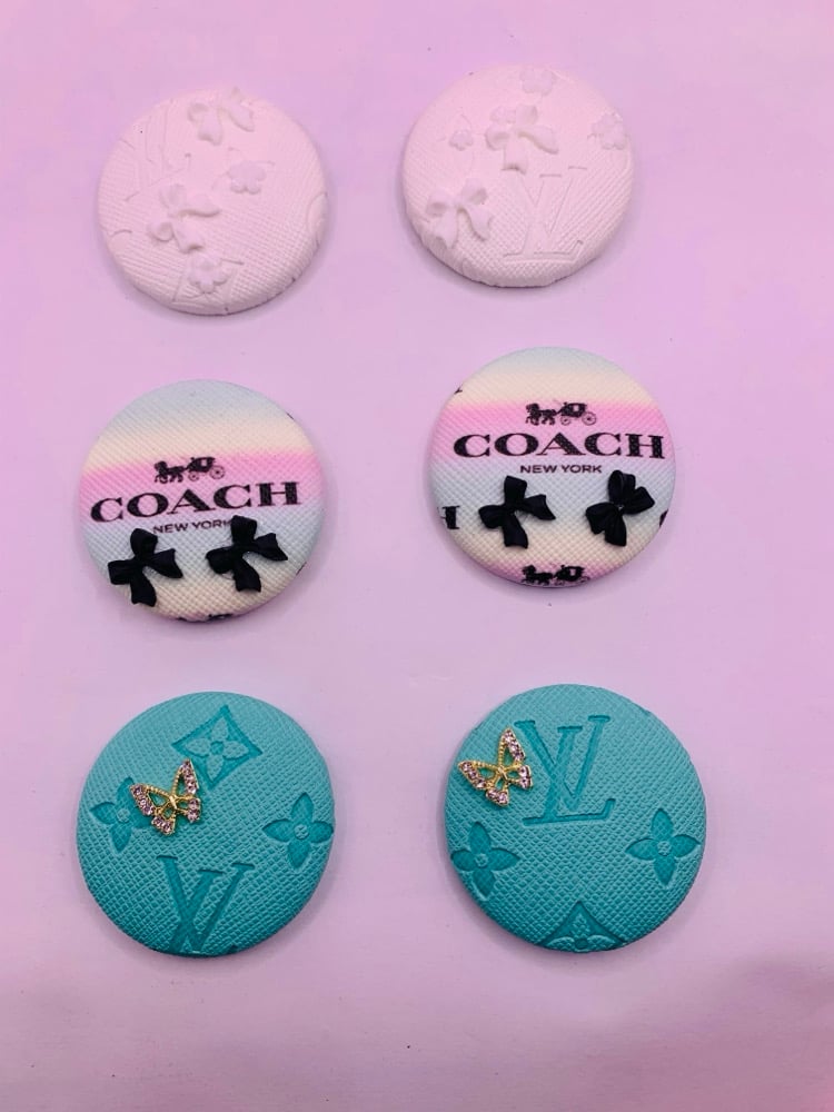 Image of Classy /Sassy Button earrings 
