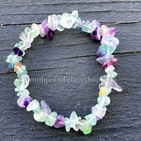 Image 1 of NEW* Fluorite Chip Bracelet