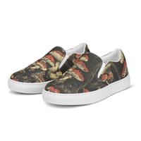 Image 4 of Dark Cottagecore Goth Inspired Vibrant Mushroom Women’s slip-on canvas shoes