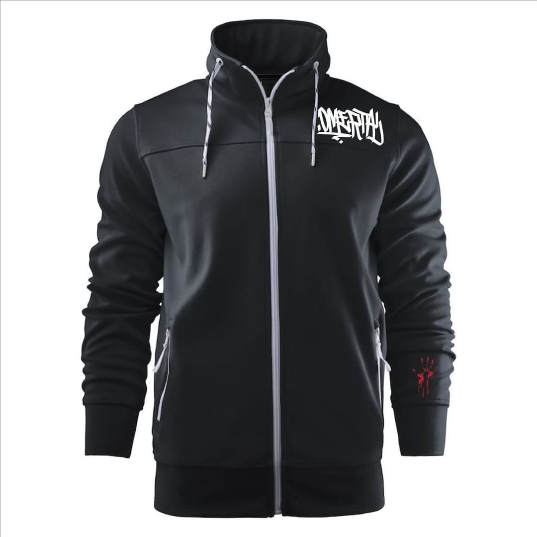 Black Omerta Crew Jacket | Omerta Recordings OTR