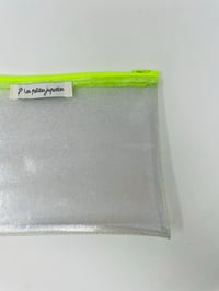 Image 7 of *NEW CO* Pochette transparentes pailletée fermeture colorée (format livre)