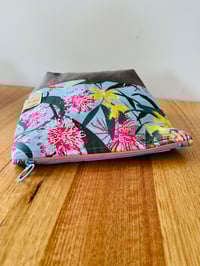 Image 2 of Fabric Zipper Pouch - Pink/Yellow/Blue Australian Flora