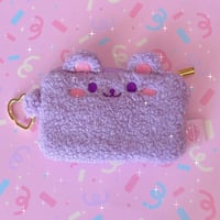 Image 1 of Lavender Bear Keychain Wallet 