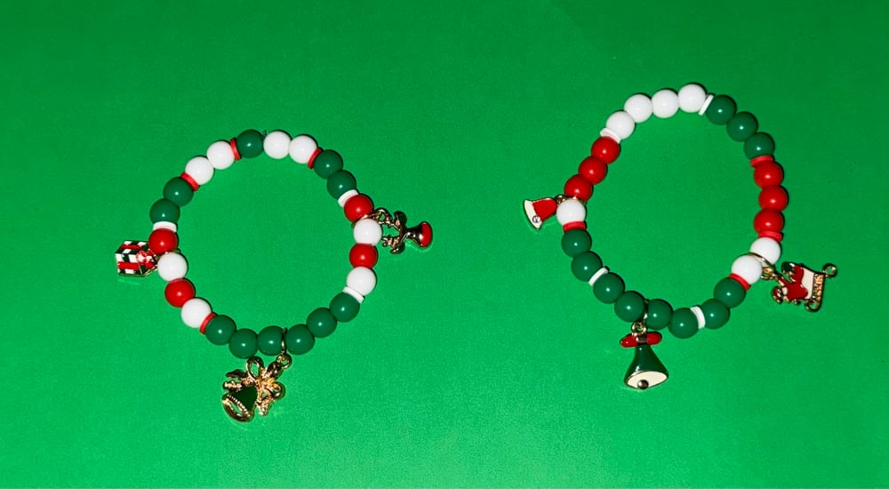 Image of Winter/Christmas Special - Beaded Charm Bracelets
