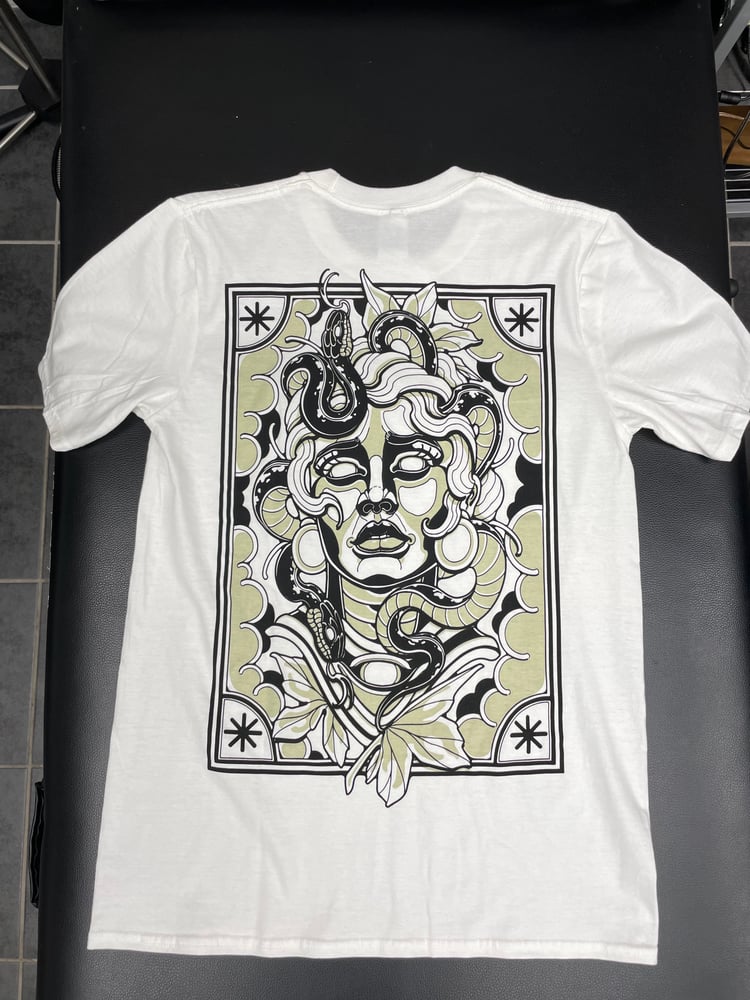 Image of Medusa X Rose T-shirt(back and front)