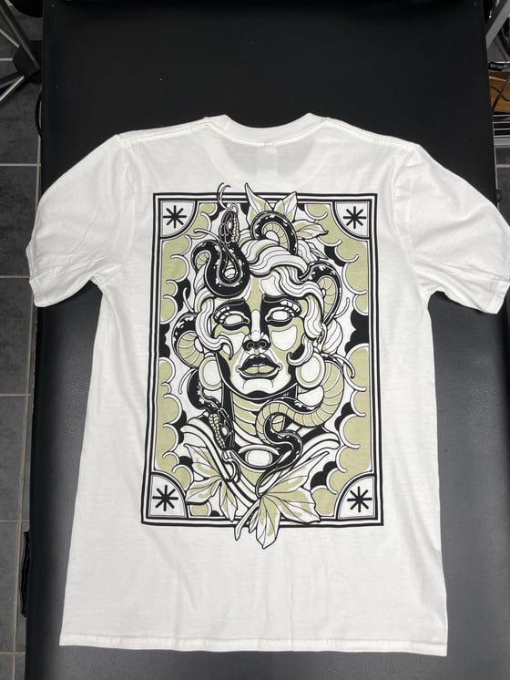 Image of Medusa X Rose T-shirt(back and front)