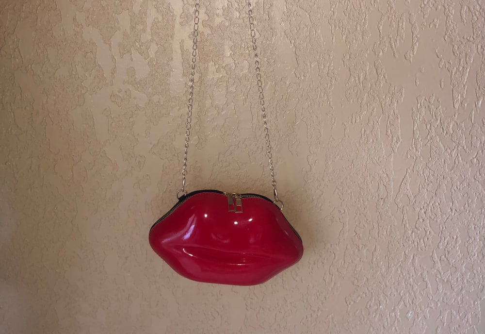 Image of Hot pink lip purse