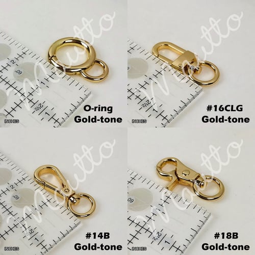 Image of GOLD Chain Luxury Strap - Large Flat Diamond Cut - 9/16" (15mm) Wide - Choose Length & Hooks/Clasps