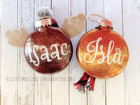 Image 2 of Moosletoe Ornament ~3" with Optional Personalization (please read description carefully)